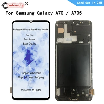 1:1 LCD-дисплей За Samsung Galaxy A70 SM-A705FN A705YN A705F A705GM A705MN LCD дисплей Тъчпад Таблет с рамка при Събирането на