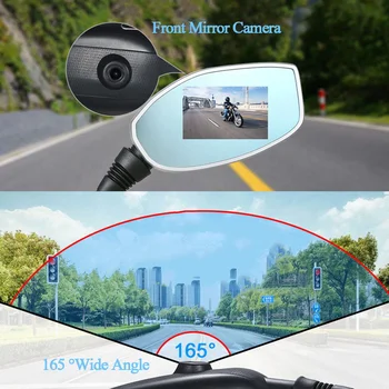 1 Бр. Мотоциклетът помещение 2,7 инча Петлевая запис на Движение на 1080P С две Камери Dash Cam