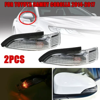 1 Чифт Странично Огледало Указател на Завоя Индикатор Кехлибарен за Toyota Camry, Corolla 2014-2018 Огледало за Обратно виждане Лампа Авто Аксесоари