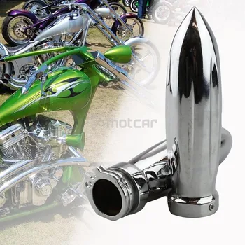 1 чифт Хром Куршум Алуминиев Трън Мотоциклетни Ръчни дръжки на Кормилото (1 