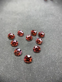 100% 2,0 карата лососево-червен кръг муассанит Лаборатория за култивирани диамант Може да бъде чрез тренировка на Дръжката Може да бъде в насипно състояние