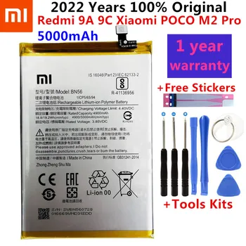 100% Оригинална работа на смени Батерията BN56 5000 ма За Xiaomi POCO Pro M2 Redmi 9А 9В Оригинални Батерии За мобилни Телефони на Безплатни Инструменти