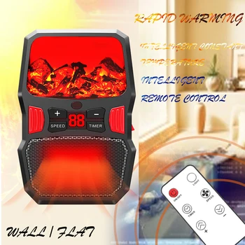 1000w Електрически Нагревател Вентилатор на Лаптоп за Домашна Зимен Къмпинг Въздушен Нагревател с Дистанционно Ръчно Нагревател LED Отоплителен Радиатор, Печка 220 В