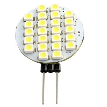 10шт G4 Закрит Crystal Лампа за Осветление на Автомобила LED Инструмент Светлина Декоративна Лампа 3528 1210 24SMD Бял Жълт DC12V