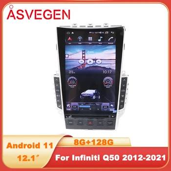 12,1 'Android 11 Автомобилен Радиоприемник За Infiniti Q50 Q50l Q60 Q60s 2012-2021 Безжичен CarPlay Мултимедийна Навигация, WiFi BT Стерео Радио