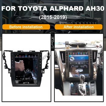 12,1-инчов авто радио мултимедиен плеър за-TOYOTA Alphard AH30 2015-2019 система Android автоматично видео плейър FM главното устройство