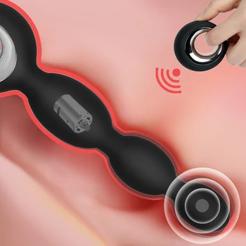 12-Степенна Анални Топчета, Секс Вибратор Акумулаторна G-spot Вибратор Вибратор за Стимулация на Простатата Масажор Мастурбатор Секс Играчки За Мъже