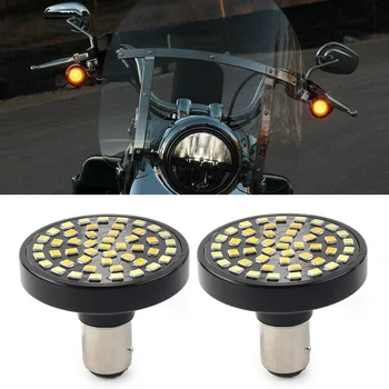 2 БР. Мотоциклетни Пързалки 1157 48-SMD LED DRL Насоки на Завоя За Softail на Harley Dyna Sportster Street Road Glide 2013-up
