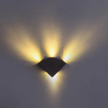 20 бр/лот 4 W Алуминиев Триъгълник Led Външен Стенен монтаж аплици Висящата Лампа AC85-265V Домашно Осветление Вътрешно Украса Спалня Светлина