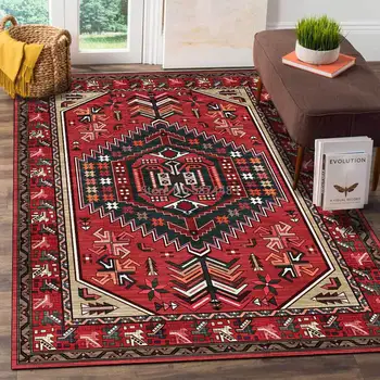 200*300 см Мода Ретро Персийски Геометричен Етнически Стил Червен Дневна Спалня Нощни Килим, килимче За Пода Настройка