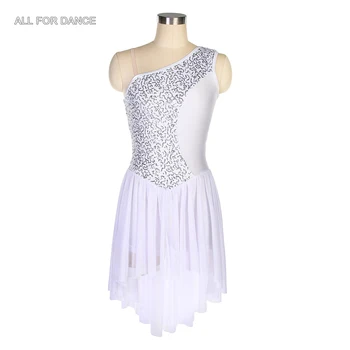 20153 Балетное рокля за възрастни/балетное рокля за момичета, Костюм за лиричен и модерни танци, Елече-бански от дантела и ликра с мека вкара пола