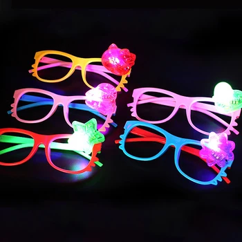 2020 НОВОСТ, 12 бр./лот, Светещи вечерни очила, модерен led очила със светкавица, светещи класически играчки, декоративна маска за парти, сладък нажежен очила