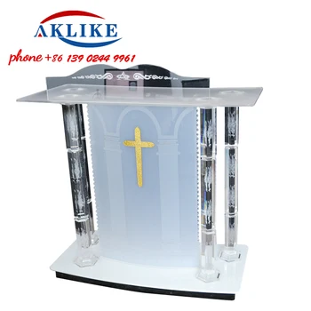 2022 AKLIKE Безплатна Доставка на Мебели За Публиката Стъклена Катедра Подиум Акрил Кристал Катедра Pulpitos За Църкви Модерна Трибуна