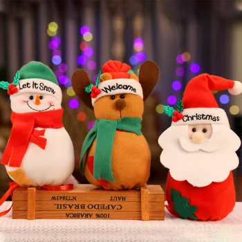 2022 Навидад Коледен Подарък, Снежен Човек, Коледни Торбички За Шоколадови Дядо Коледа Velvet Дантела Заек Опаковъчна Хартия Вечерни Чанти Бижута