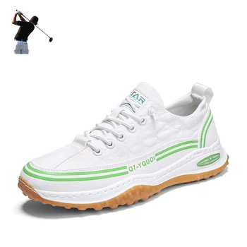 2022 Нова Луксозна Мъжки Обувки за голф, Градинска устойчива на плъзгане Дишащи Обувки за Голф, Мъжки Удобни Улични Маратонки за Бягане