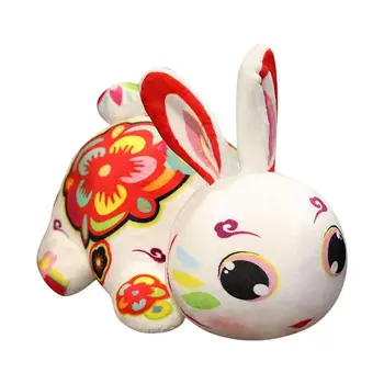 2023 Китайската Нова Година Зайче Играчка Година Зайче Плюшена Играчка Моделиране На Малко Бяло Зайче Детска Кукла Зайче Зодиакални Талисман