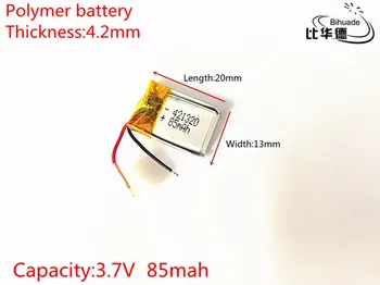 3,7 В, 85 ма, 421320 PLIB; полимерна литиево-йонна/литиево-йонна батерия за GPS, mp3, mp4, mp5, dvd, bluetooth, модел играчка е мобилен bluetooth