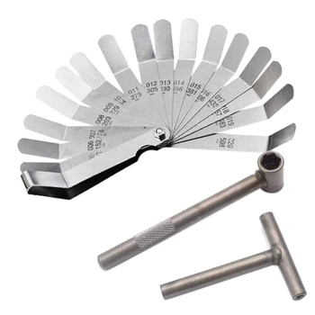 3 Бр. Завийте Вентила на двигателя Регулировочный Гаечен Ключ е Инструмент Инструменти за регулиране на хлабината на вентила + сонда 0,005 - 0,020 инча