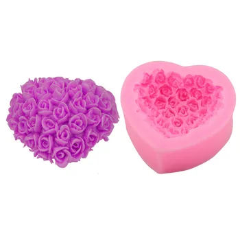 3D Цветя Цъфтят Роза форма на Силикон Скърпвам Сапун Форма За Торта Cupcake Желе Бонбони, Шоколад за Декорация за Печене Форма на Инструмент