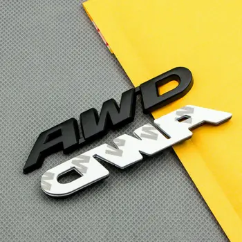 3D Черен Метален AWD Багажника на Колата на Задното Крило Емблемата на Иконата Стикер Стикери 4WD Suv V6