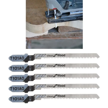 5 Бр. T101AO HCS Нож за Лобзика с Т-образно Опашка, Комплекти Инструменти за Рязане на Дърво и Пластику