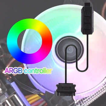 5 В 3Pin RGB ARGB Контролер за Ръчно Захранване на Led Осветление за Компютърно Шаси Фен ARGB Контролер 50 см H8WD