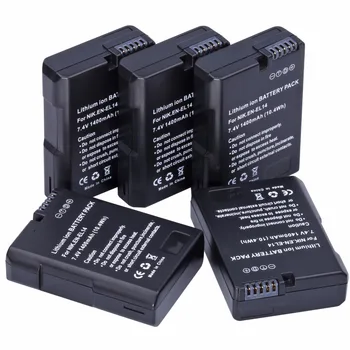 5 бр. Probty EN-EL14 EN-EL14a EL14 Батерия за NIKON DSLR D5300 D5200 D5100 D3300 D3200 D3100 P7800 P7700 P7100 P7000 Df Камера