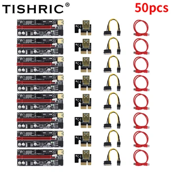 50 бр. TISHRIC Pcie Странично 009s Plus GPU Странично За видеокартата 6 led лампи Pci Express USB 3.0 Странично Кабел Pci-e от 1x до 16x за БТК