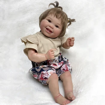 55 см Кукла на Ruska Finshed Reborn Ръчно изработени Реалистични Кукли За Новородено Bebe Boneca Renascida Brinquedo Bebe Para Crianças