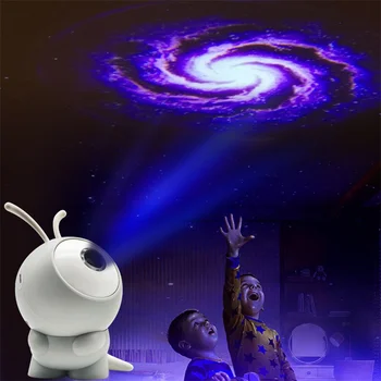 6 В 1 Сладък Звездното Небе Галактика, Звезда, Луна Проектор лека нощ 360 ° Roration USB Акумулаторна Проекционная Лампа на Земята Подарък За Рожден Ден