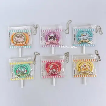 8*9,5 Cm Kawaii Sanrio Kuromi Cinnamoroll Сладък Близалка във Формата На Бонбони-Рефлексен Окачване Аксесоари Аниме Рисунка Играчка за Момичета Подаръци