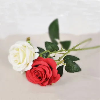 8шт голям размер и най-малкият размер на букети от изкуствени цветя Момента на Докосване на изкуствени букети от рози