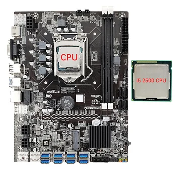 AU42 -B75 8 USB3.0 до PCIE 1X Слот за графичен процесор LGA1155 DDR3 Слота за оперативна памет, SATA3.0 дънна Платка за майнинга БТК /ETH + процесор I5 2500, процесор I3 I5 I7