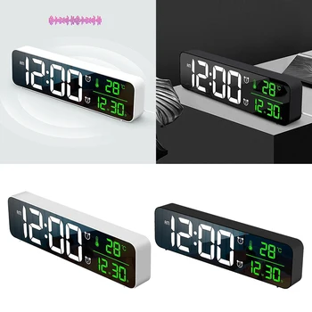 Alarm clock, цифров с будилник, настолни часовници с голям LCD дисплей, календар, за да