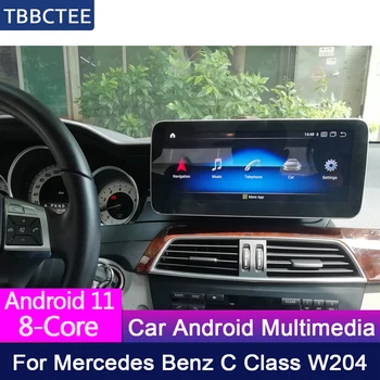 Android 11 4G + 64G Безжичен CarPlay За Mercedes Benz MB C Class W204 2011 ~ 2014 NTG Автомобилен Мултимедиен плейър GPS Navi Навигация