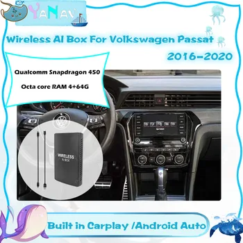 Android CarPlay Безжичен AI Кутия За Volkswagen Passat/Passat Вариант 2016-2020 Qualcomm Щепсела и да играе Автомобил Smart Box в Google