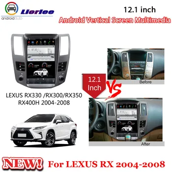 Android Стерео Tesla Екран Автомобилен Мултимедиен Плеър За Lexus RX330/RX300/RX350/RX400H 2004-2008 Радио GPS Навигация IPS Портрет