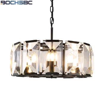 BOCHSBC Кръгли Стъклени Висящи Лампи Ретро Творчески Окачен Лампа за Спалня Дневна Трапезария Дневна Хотела Лампара