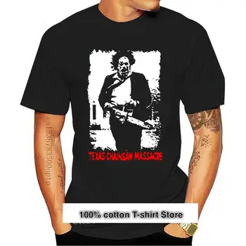 Camiseta de la matanza de Texas ал hombre y mujer, camisa divertida de película de terror de Leatherface, negra, novedad