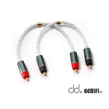 DD ddHiFi RC20A RCA аудио кабел Сигнален с Диригент PCOCC, за да Свържете компютъра Усилватели USB AMP КПР 20 см/40 см