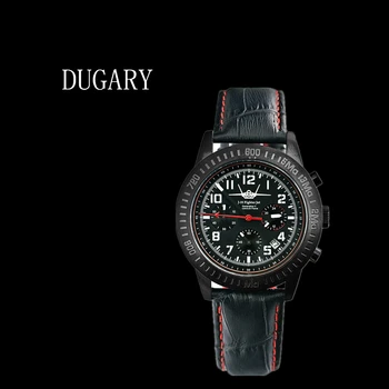 DUGARY Pilot Хронограф Ежедневни часовници За Мъже военна Мода Японски механизъм водоустойчив Неръждаема стомана Relogio Masculino