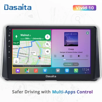 Dasaita Vivid За Toyota Corolla 2019 2020 Кола стерео android и Apple Carplay Android Автоматична Навигация IPS GPS ДПС 1280*720 стерео
