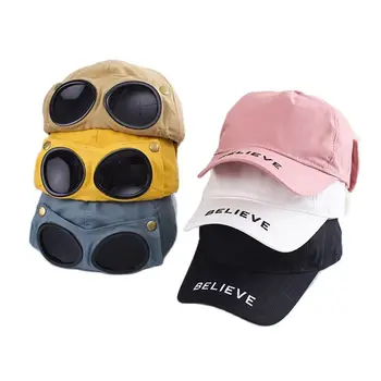 Doitbest от 2 до 5 години 2021 пролетно Детска бейзболна шапка в стил хип-хоп Пилот слънчеви очила детска Солнцезащитная Шапка За Момичета и Момчета с Шапки възстановяване на предишното положение шапки