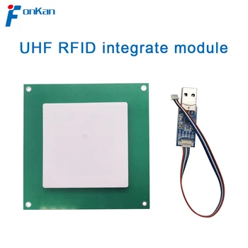 FONKAN 120*120 mm UHF RFID 865-868 Mhz 902-928 Mhz ЕПК G2 6C Вградена антена 5,5 дБи Универсален модул за четене на тагове