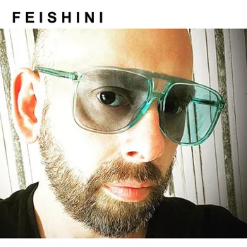 Feishini Карамел Цвят Тенденция хип-хоп Унисекс очила рамки за очила, Очила с Прозрачни Лещи на Очила За Точка на Рамки За Жени Реколта