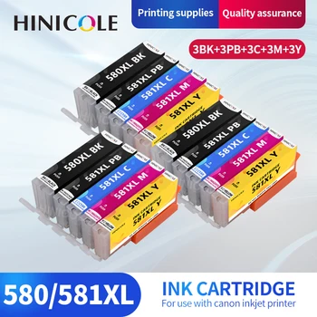 HINICOLE Съвместима за Canon PIXMA TR7550 TR8550 TS6150 TS6151 TS8150 Принтер За PGI-580 CLI-581 PGI580 CLI581 мастилницата
