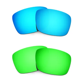 HKUCO За Слънчеви очила в горивни Клетки Поляризирани Сменяеми Лещи Син /Зелен 2 Двойки