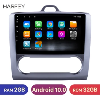 Harfey 9 Инча Android 10,0 Сензорен екран 2DIN главното устройство автомобилен мултимедиен стерео за 2004 2005 2006-2011 Ford Focus Exi AT FM, AUX