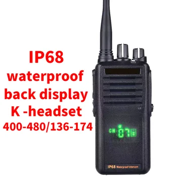 IP68 водоустойчив преносима радиостанция радио comunicador ham пр uhf 2 полосное радио gmrs обхват 100 км полицейското радио на укв професионално