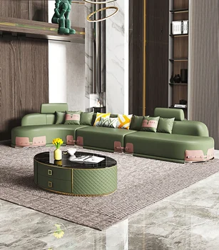 Italienischen stil licht luxus мат business analyst procure to pay sofa, business analyst procure to pay top schicht, gebogene designer wohnzimmer, große familie, kaiser concubin